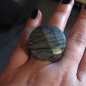 Marble cocktail ring